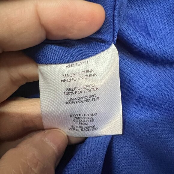 City Studios Womens Juniors Glitter Cut-Out Fit & Flare Dress Sz 15 in Blue - Picture 9 of 12